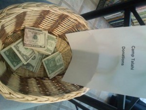 Camp Talahi Donation Basket